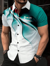 Herren Freizeithemd mit Retro-Schriftzug cherishyouo